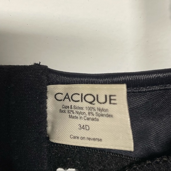 Vintage Cacique Black Lace Underwire Bra - Picture 4 of 5